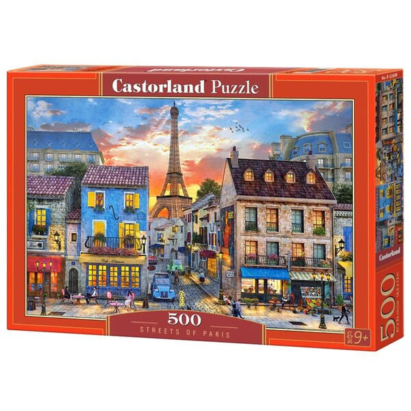 Castorland Streets of Paris Jigsaw Puzzle - 500 Piece B-52684 - main